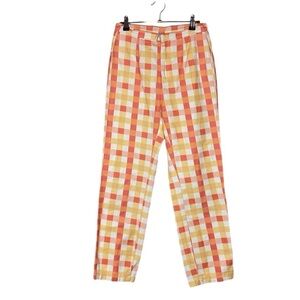 Free people, orange, yellow plaid pants